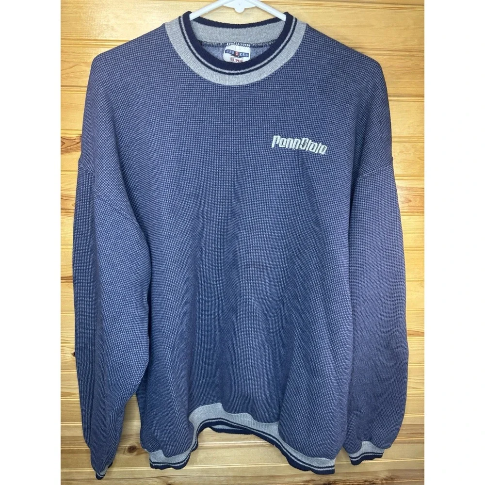 Vintage Jerzees Super Sweats Penn State Nittany Lion Sweatshirt Blue Crewneck XL